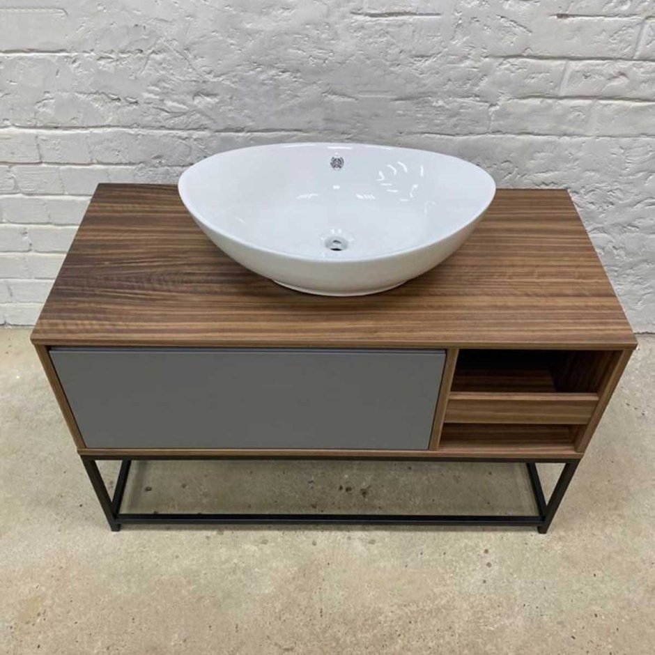 Тумба под раковину лофт с 2 РАКФ