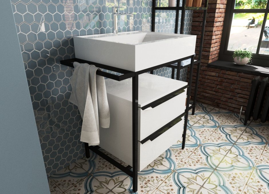 Мебель для ванной Бриклаер лофт 80