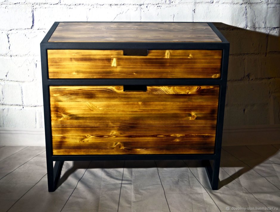 Тумба под раковину Style line лофт 100 бетон