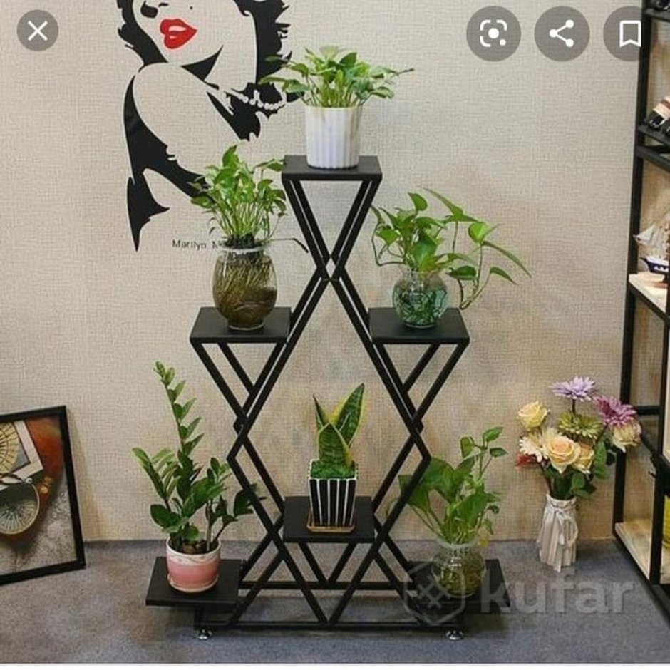 Этажерка для цветов в стиле лофт