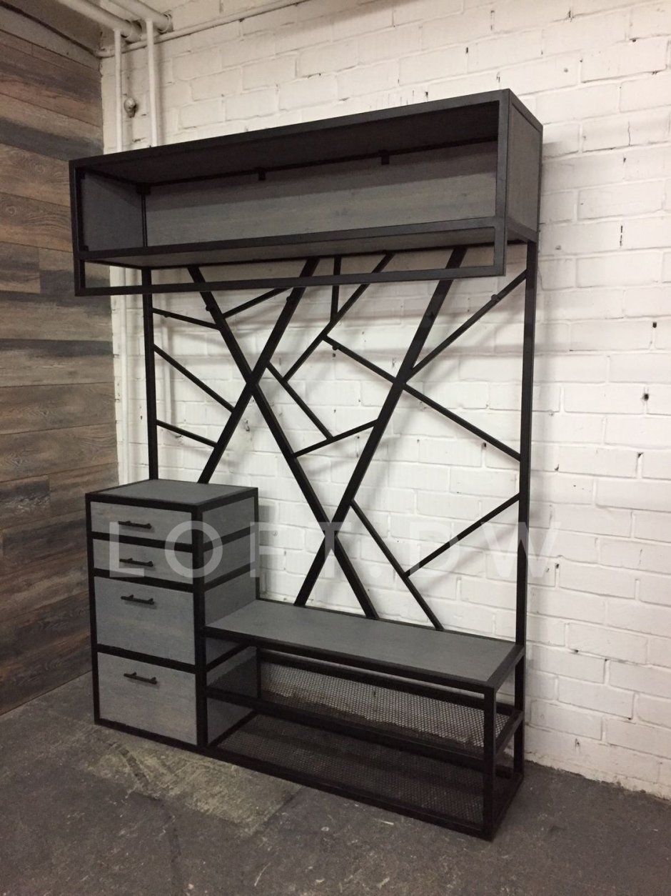 Обувница в прихожую лофт Индастриал