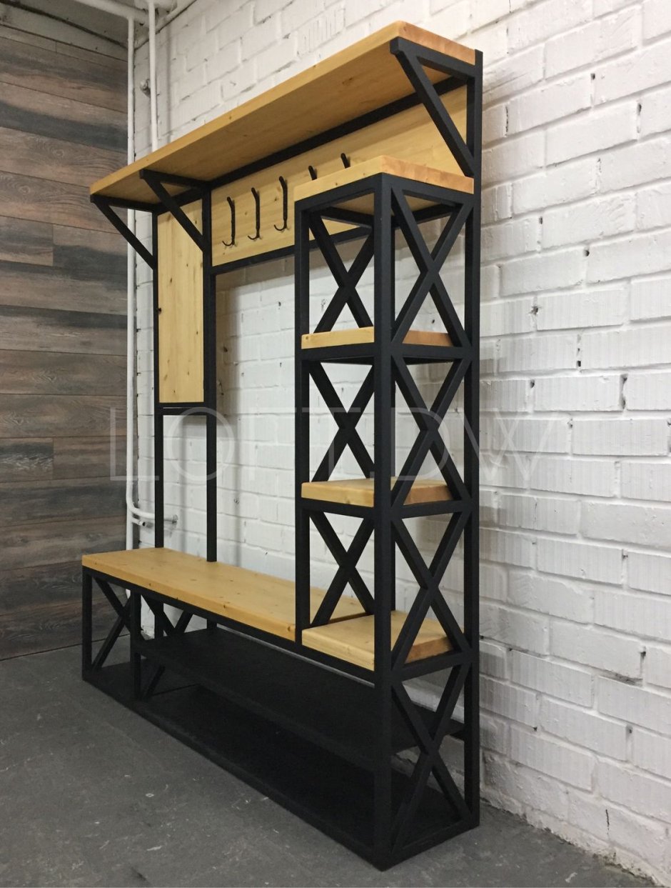 Обувница в прихожую лофт Индастриал