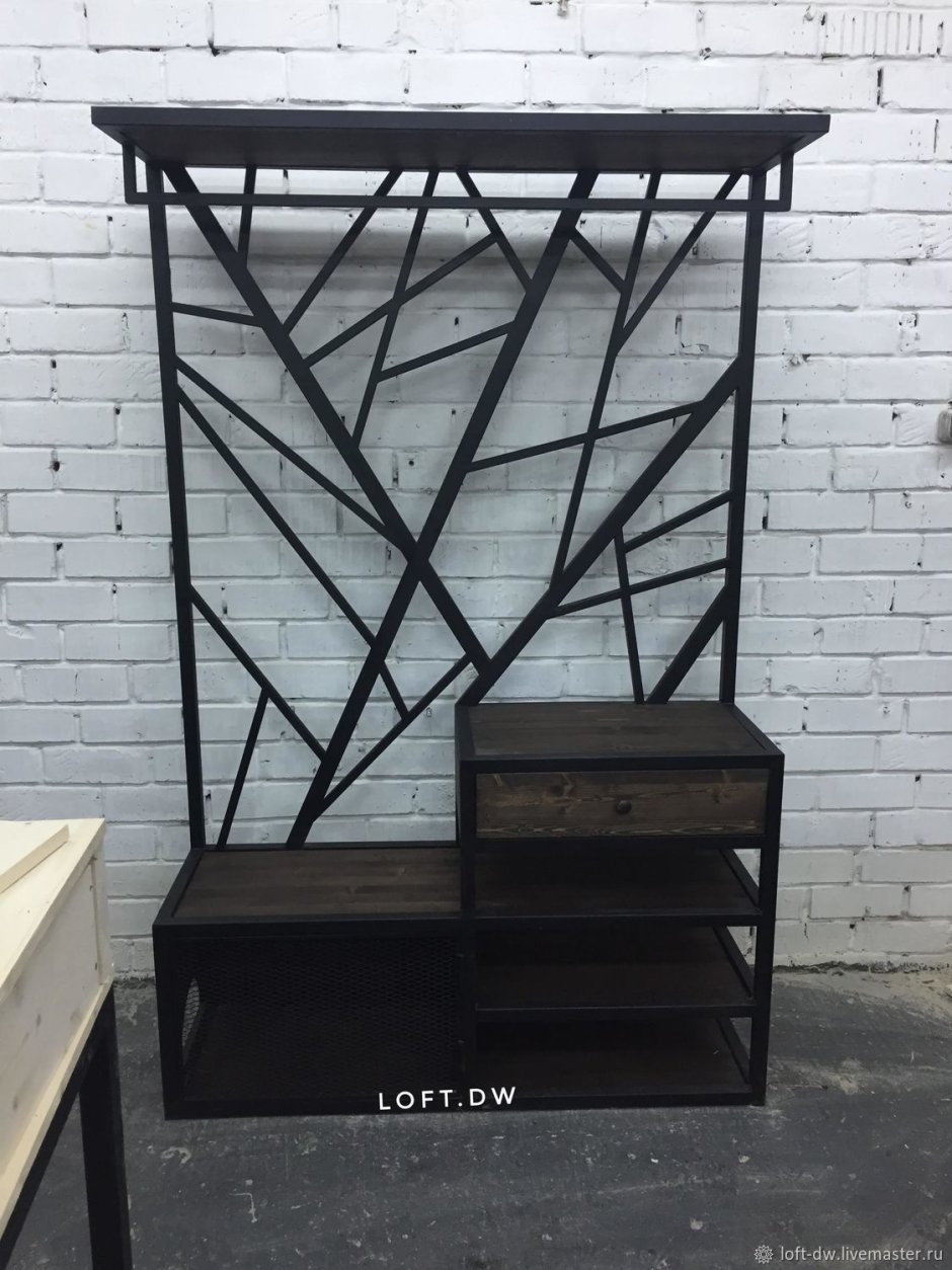 Полка для обуви из водопроводных труб