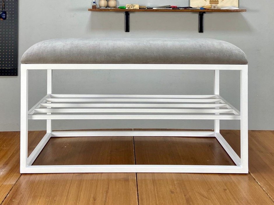 Подставка под обувь с полочкой в стиле лофт