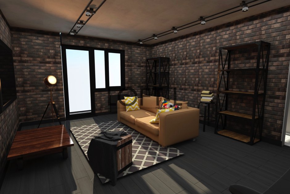 Игровая комната в стиле лофт