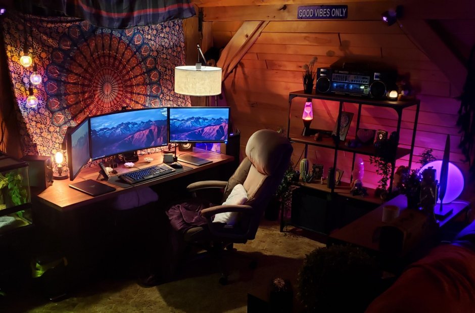 Геймерская комната в стиле лофт