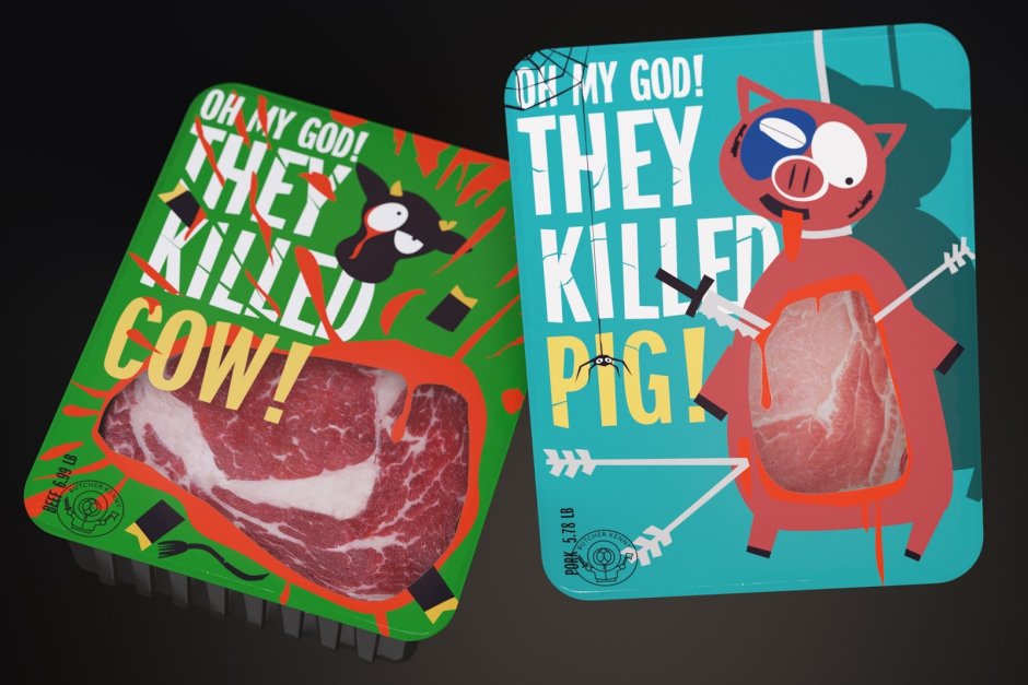 Креативная упаковка мяса