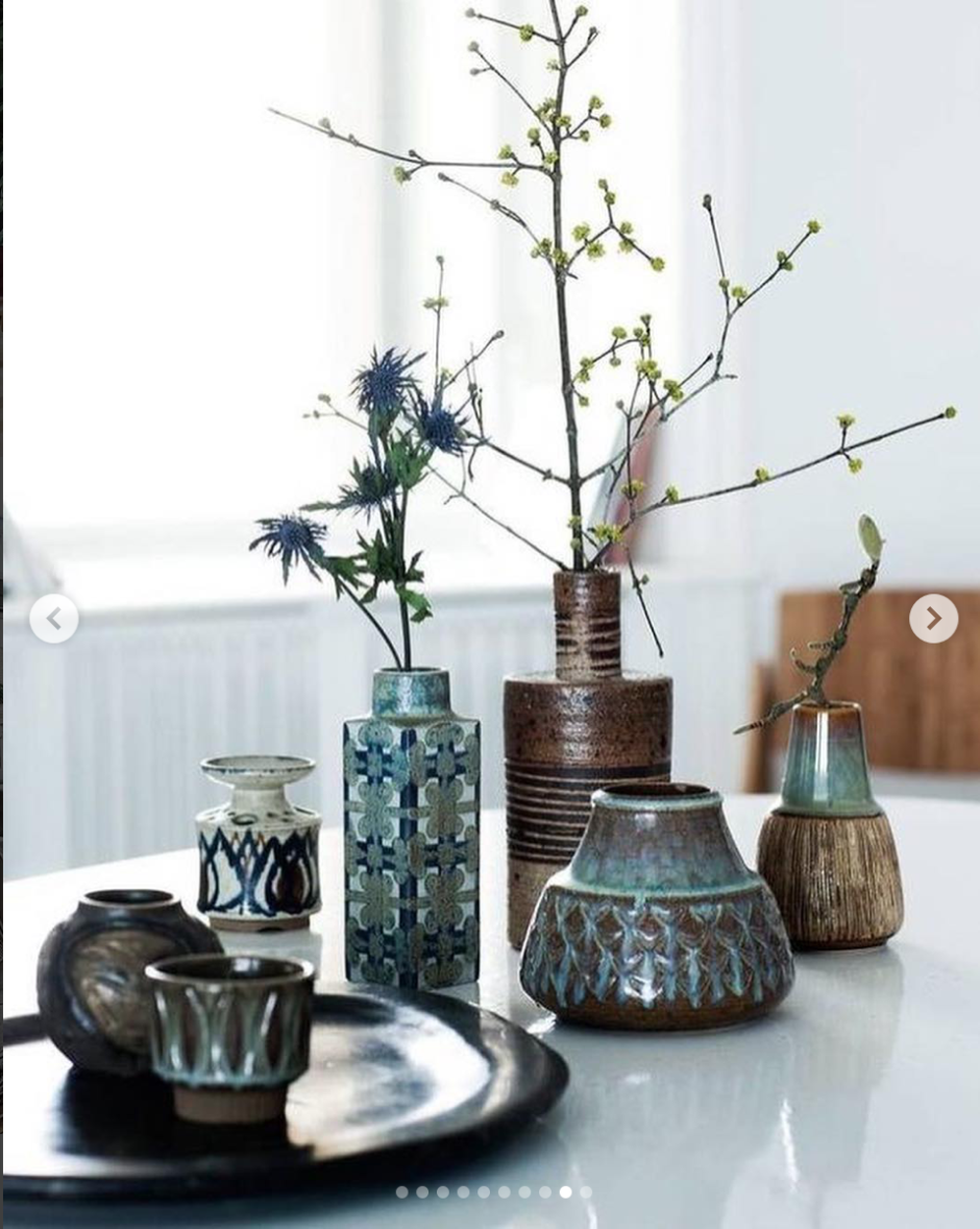 Вазы в скандинавском стиле в интерьере