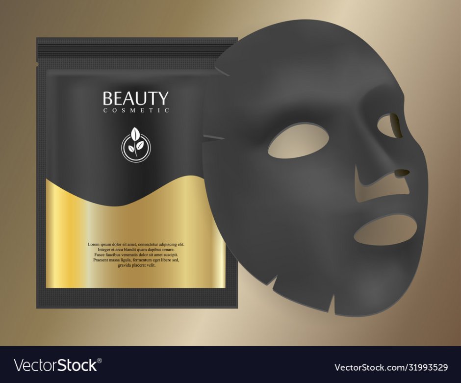 Coal Mask for face package Design