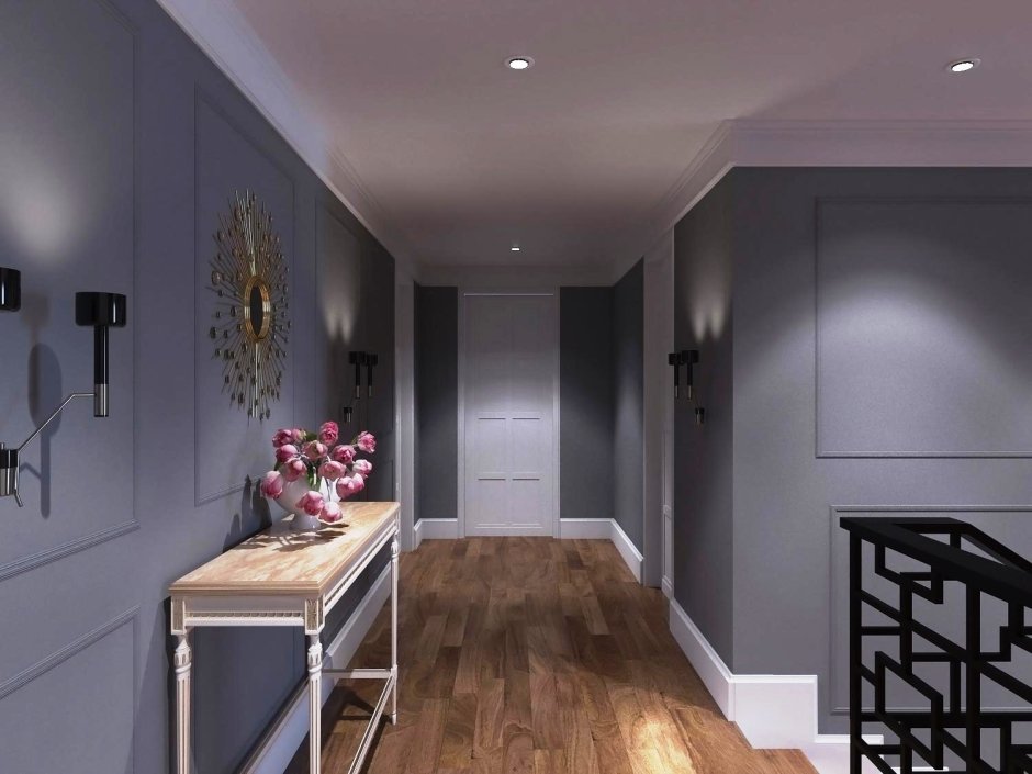 Прихожая в мятном цвете