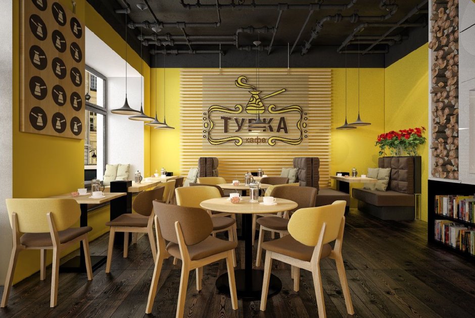 Интерьер маленького кафе