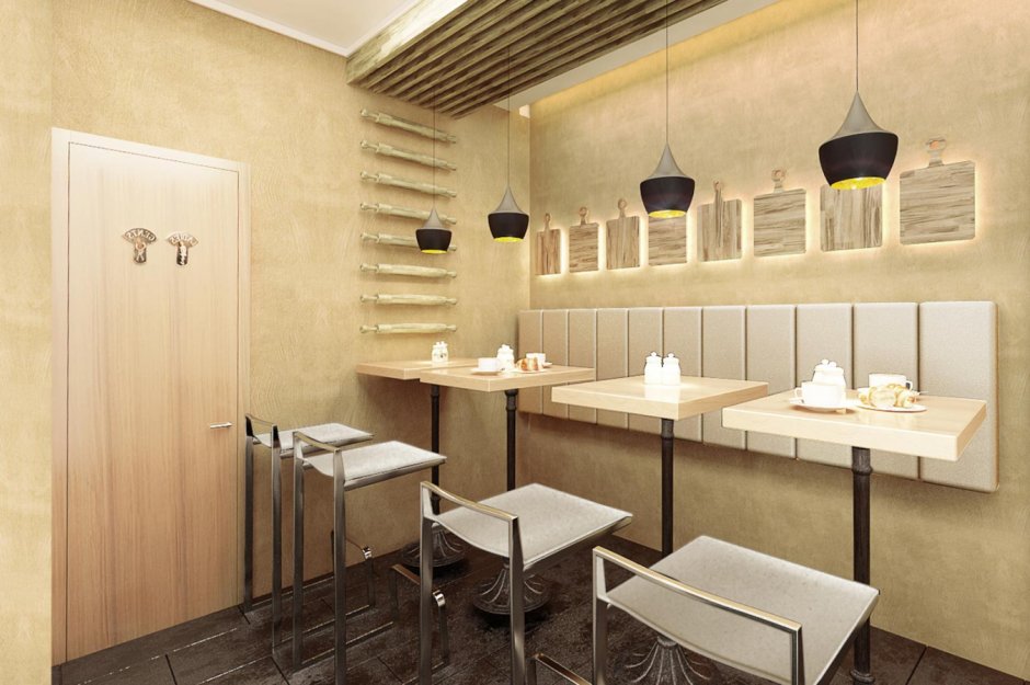 Интерьер мини кофейни