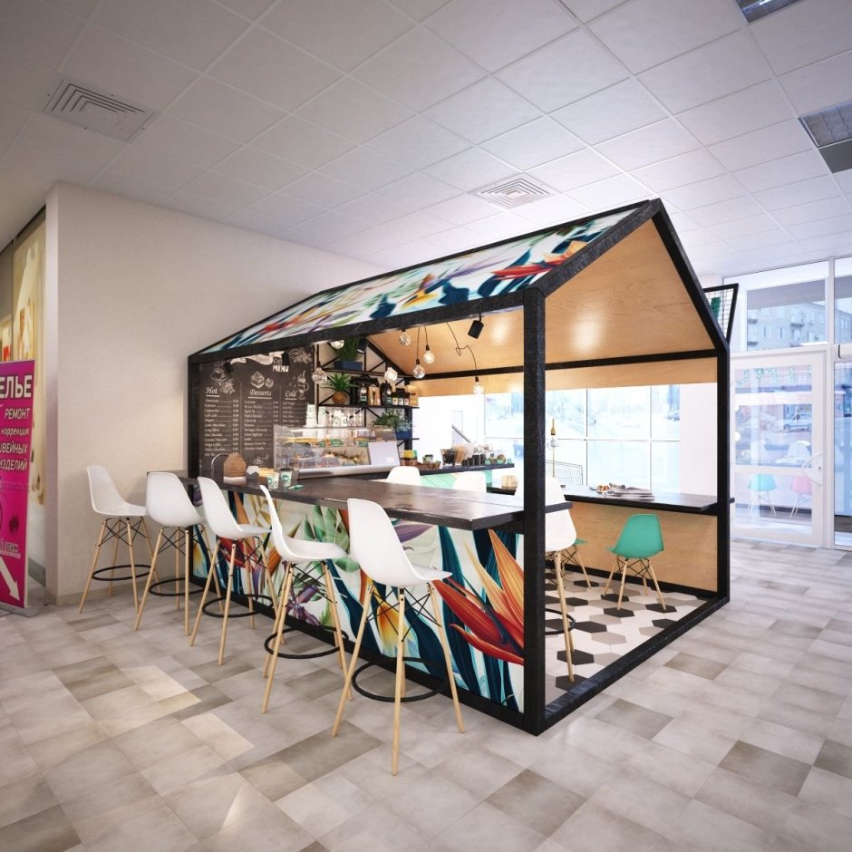 Интерьер маленьких кафе