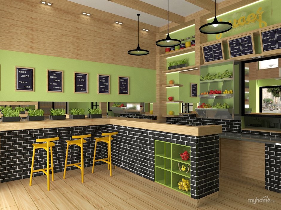 Интерьер кофейни маленькой