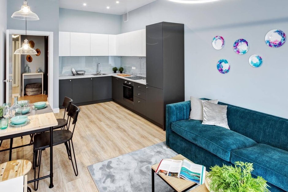 Пик евродвушка кухня гостиная