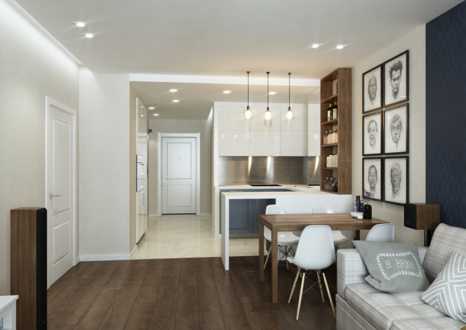 Пик евродвушка кухня гостиная