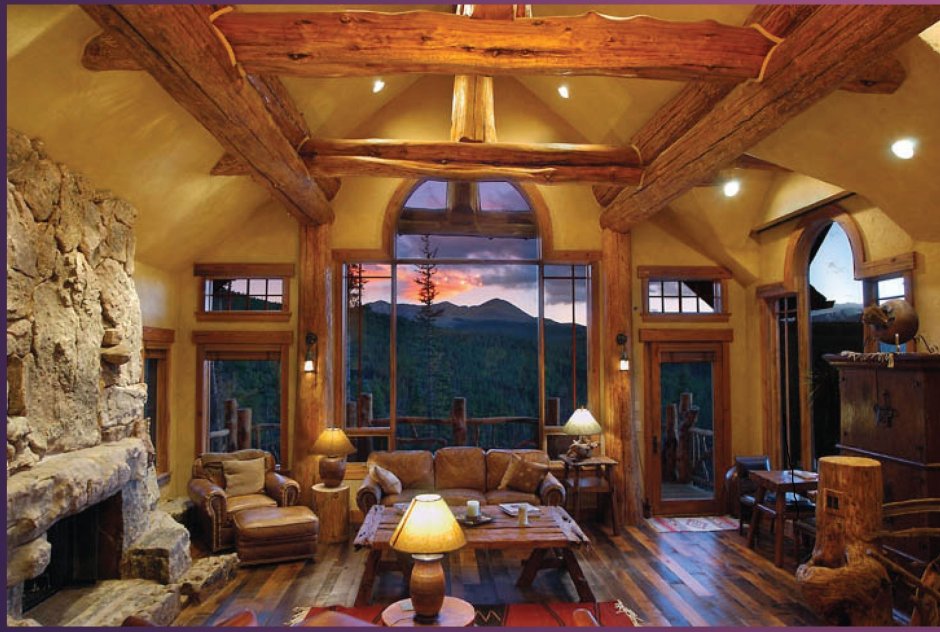 Красивый уютный домик внутри