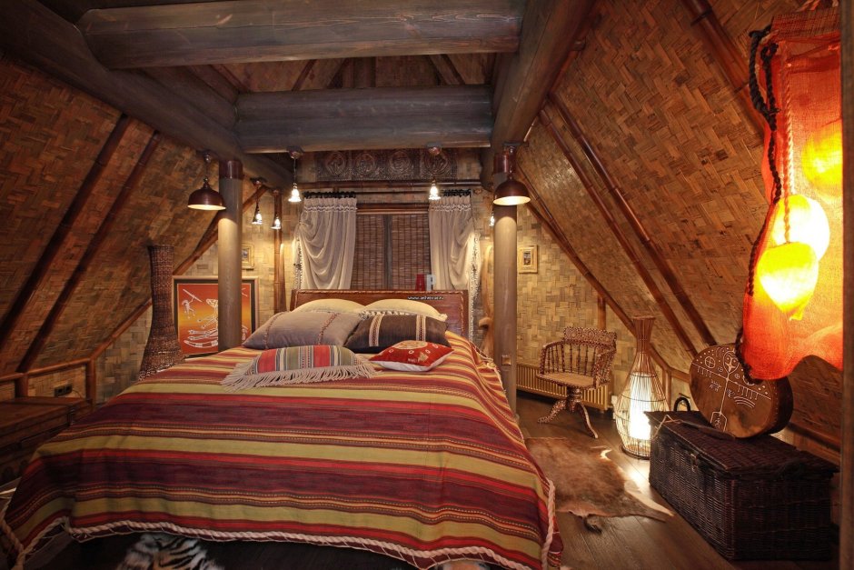 Интерьер бревенчатого дома Берендеево царство