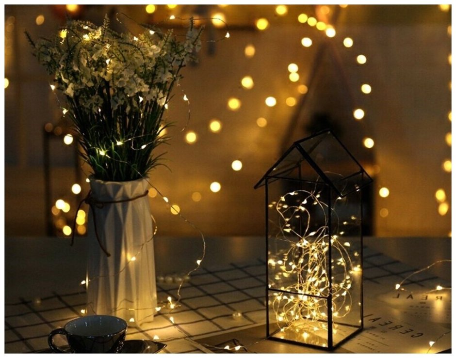 Светодиодная гирлянда в интерьере