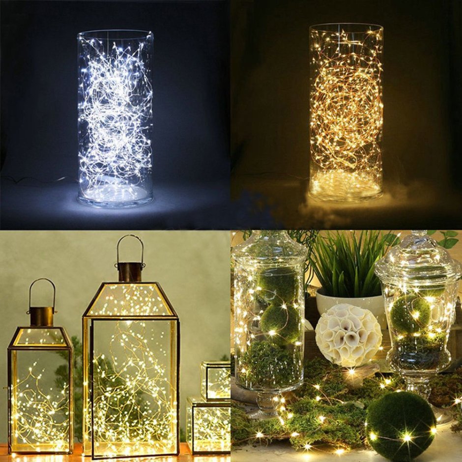 Гирлянда роса конский хвост (белый теплый) 300 led