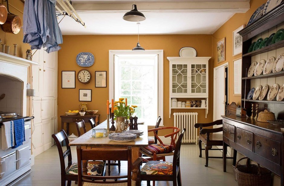 Английский Кантри стиль в интерьере кухни