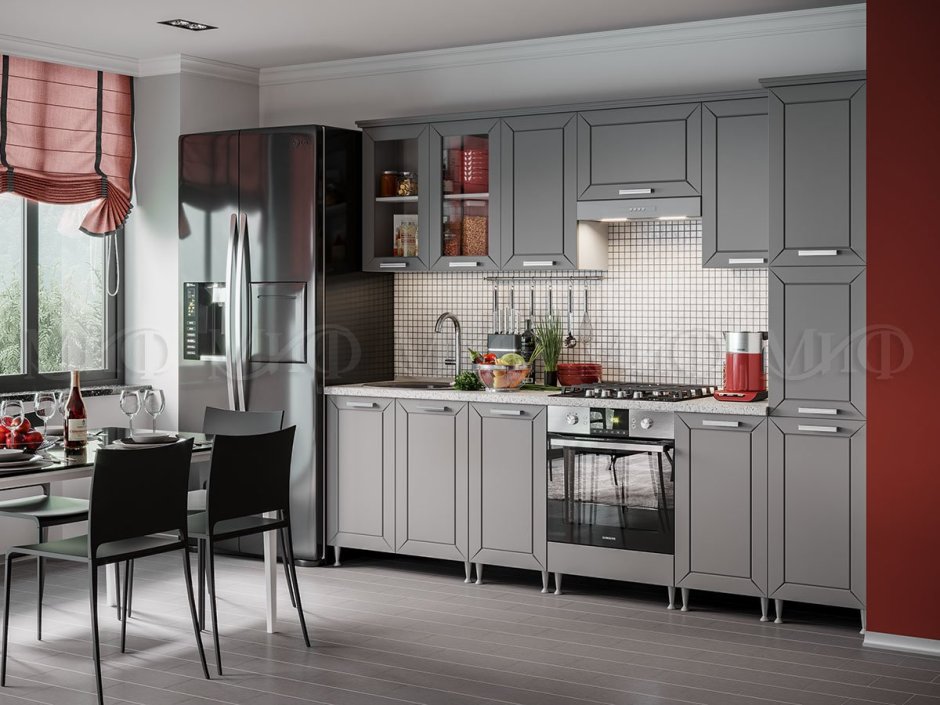 Кухня Монако 2.0 софт графит миф