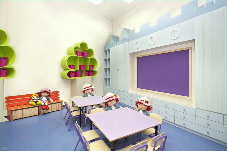 Интерьер стен в детском саду