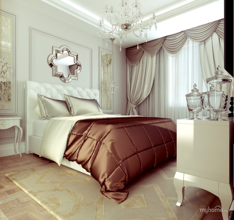 Спальня в стиле крем брюле