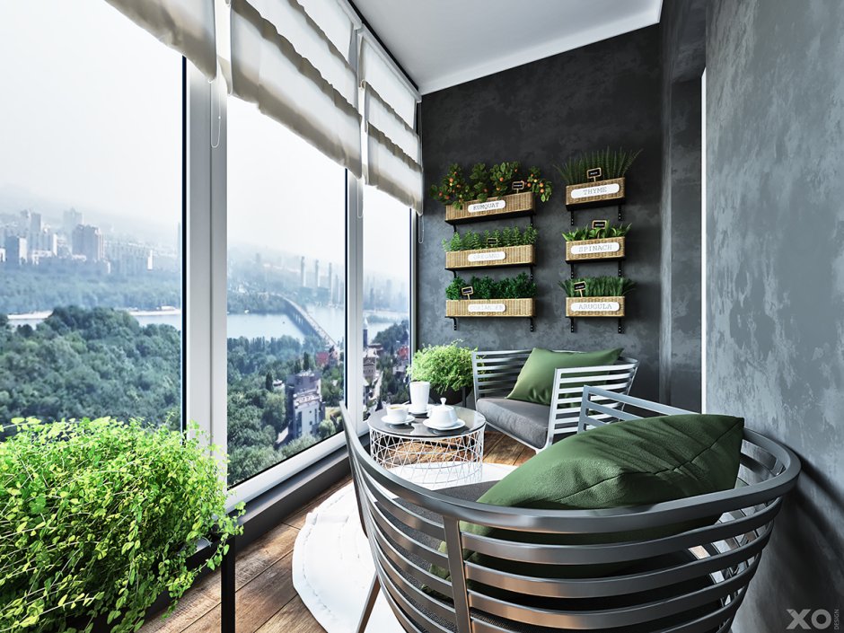 Зелень на балконе