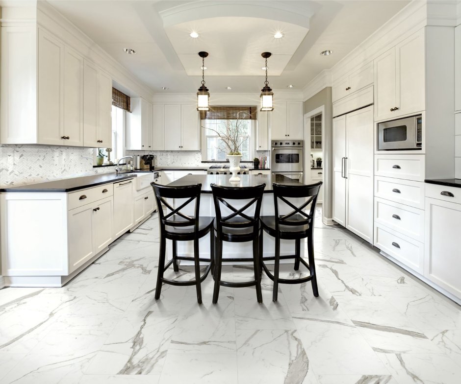 Наливной 3д пол под мрамор