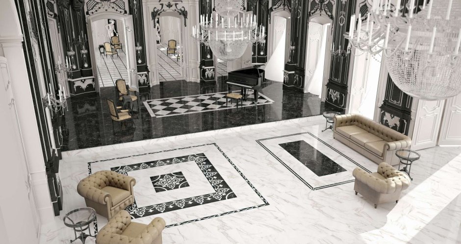 Ванная белый мрамор