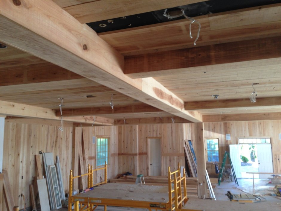 Подшивка деревянных балок 50х200