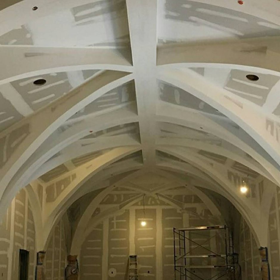 Арочный потолок гипсокартон
