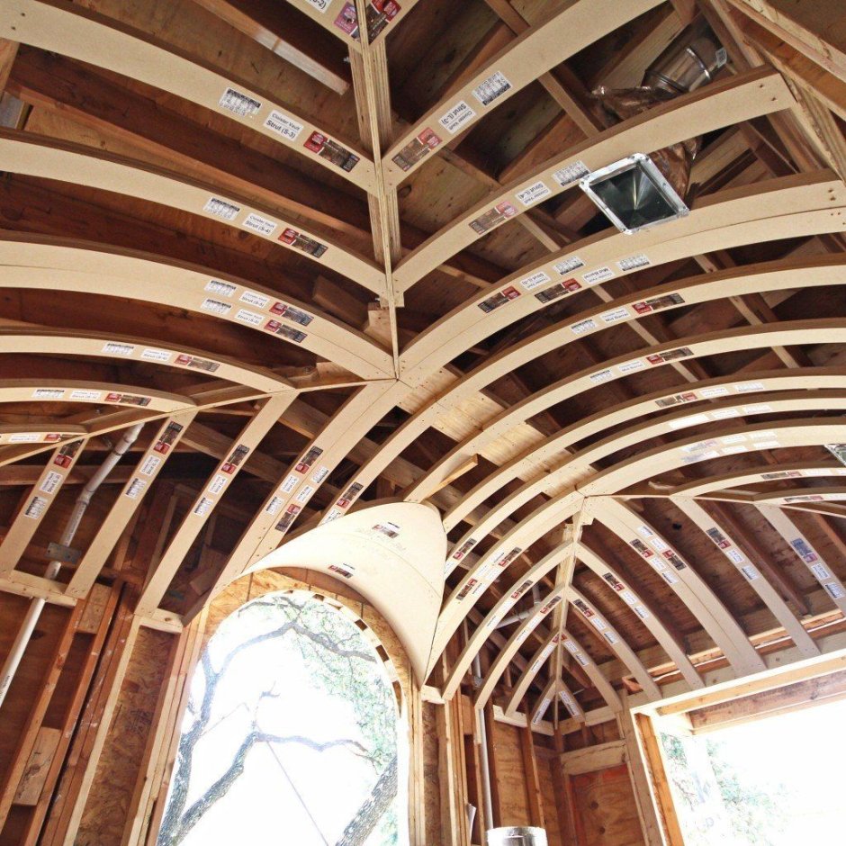 Арочный потолок каркас