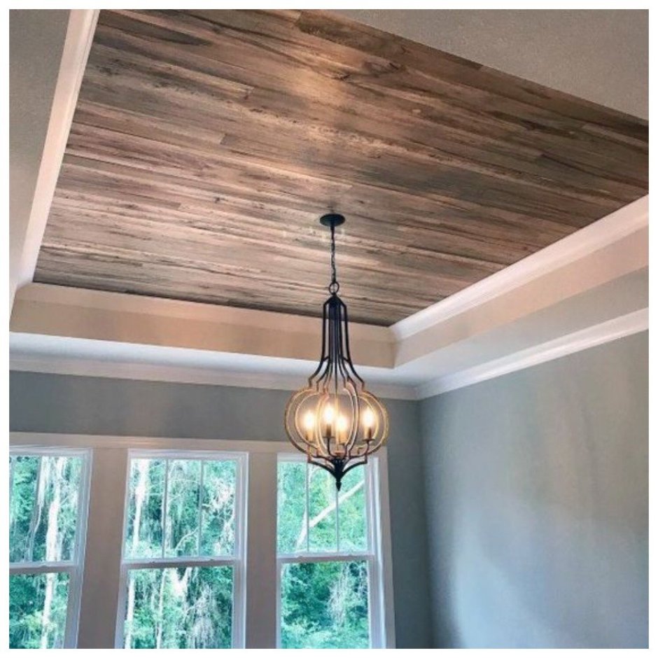 Деревянный подвесной потолок