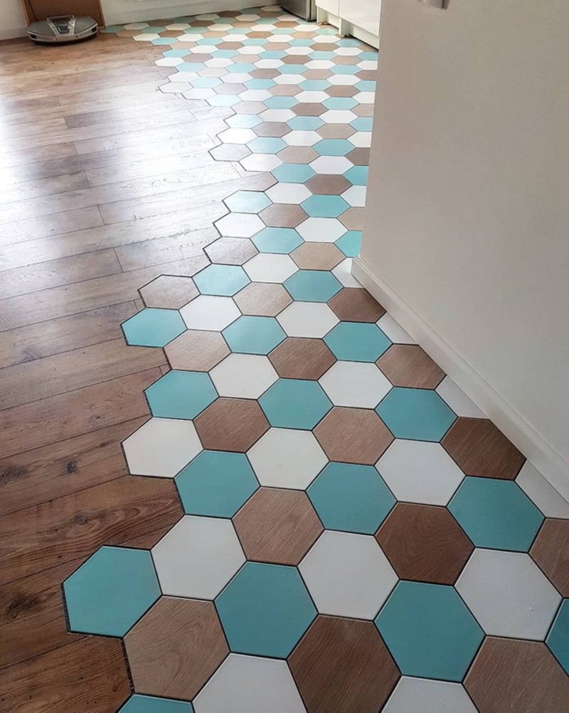 Плитка соты и ламинат