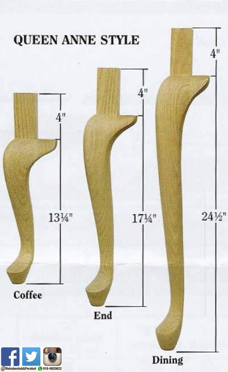 Ножка кабриоль чертеж