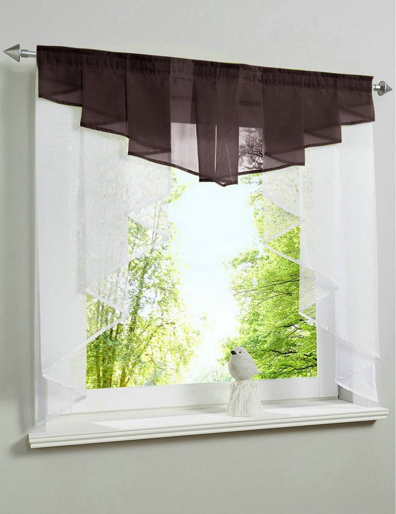 Тюлевые занавески для кухни