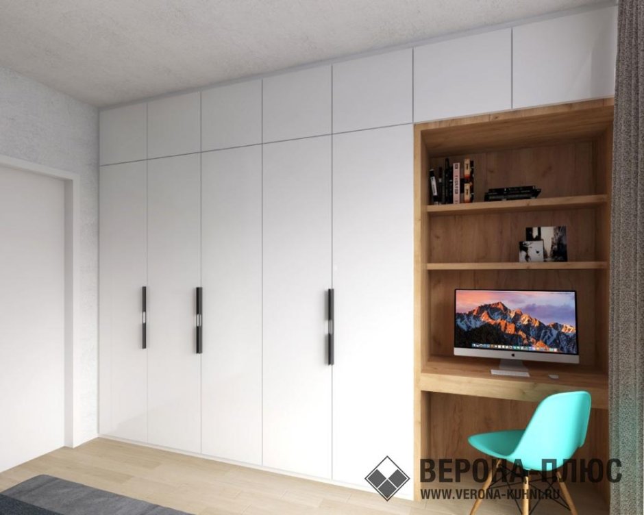 Современный шкаф в прихожую с распашными дверьми