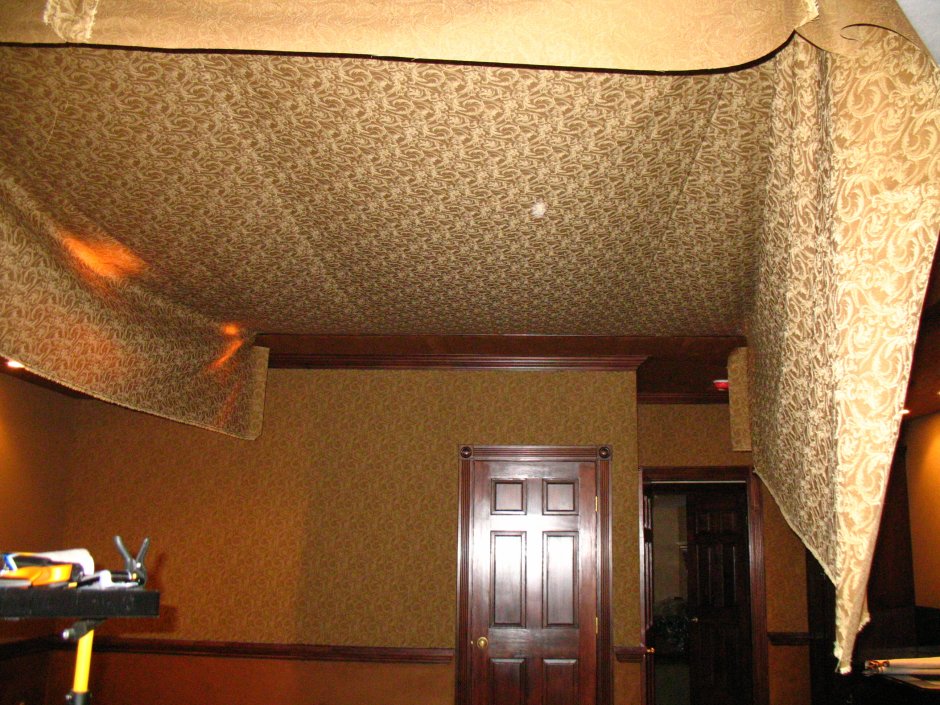 Натяжной потолок из ткани