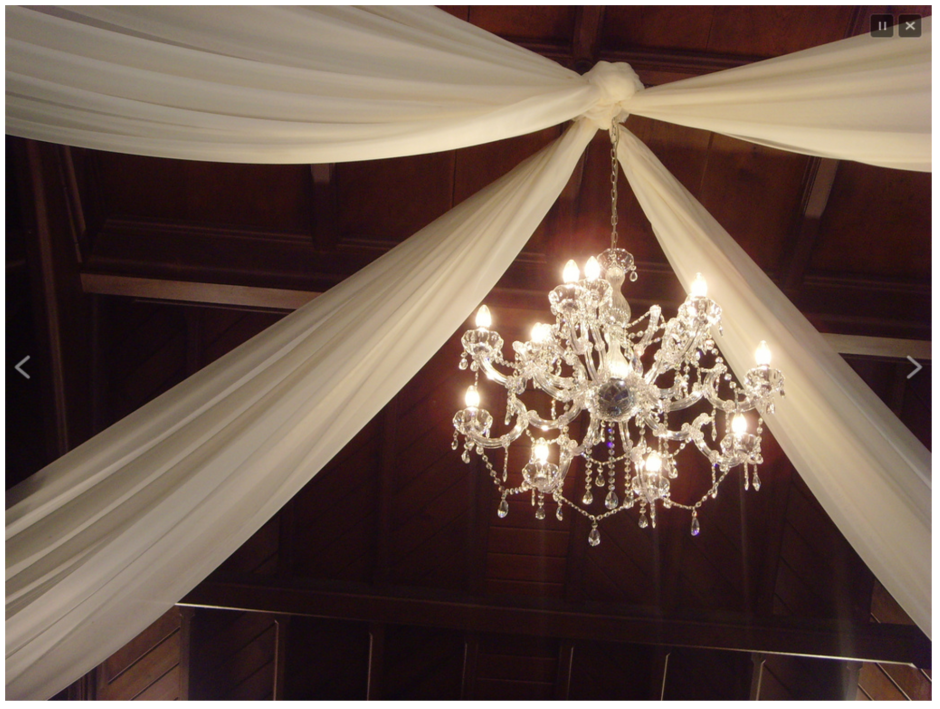 Потолок декорированный тканью