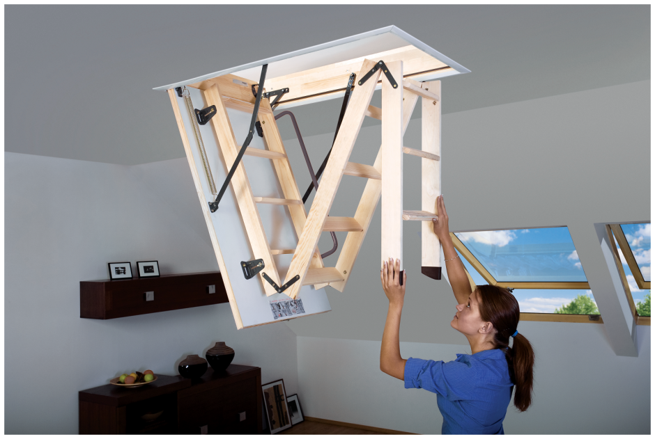 Лестница чердачная чл-7 600х1200 l-2800 мм