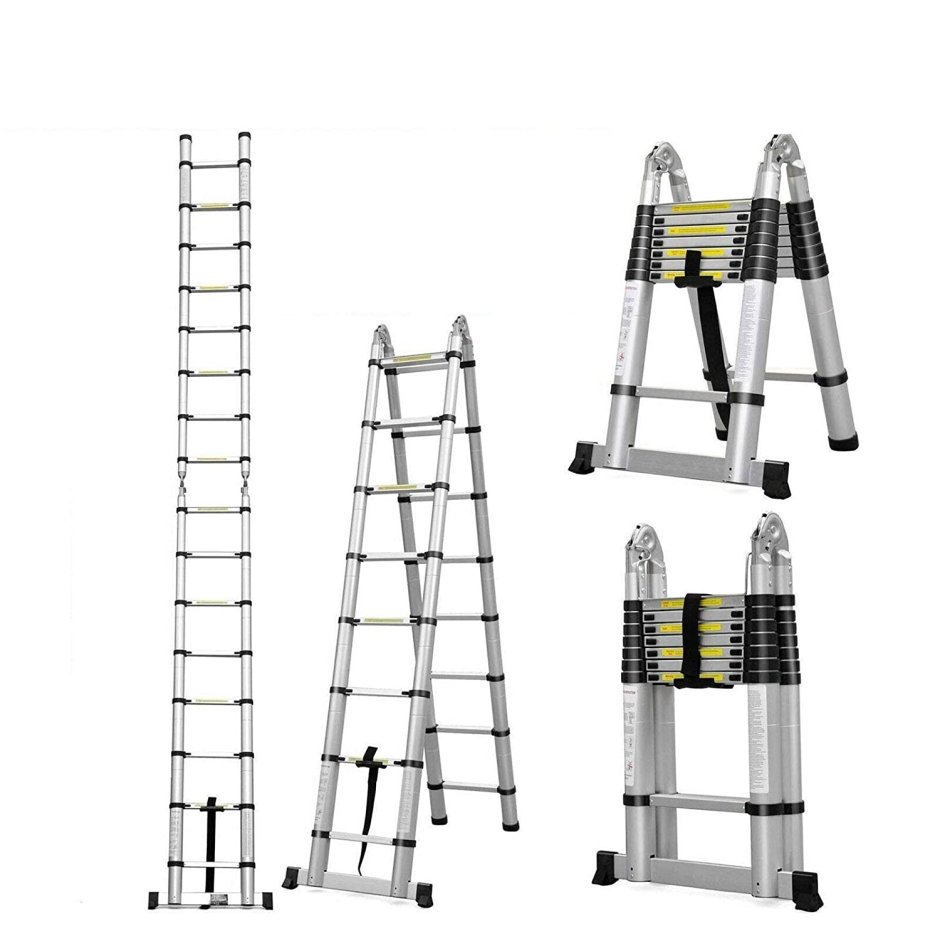 Лестница складная алюминиевая гидроавтоматика