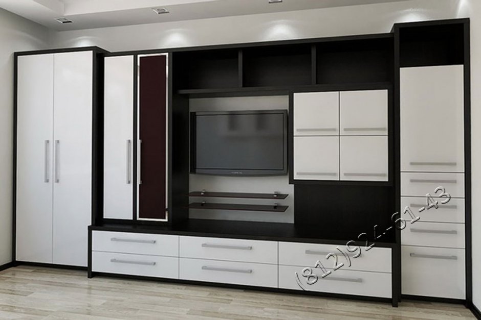 Стенки в гостиную со шкафом