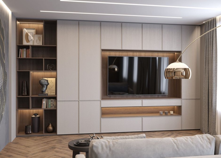 Телевизор встроенный в шкаф