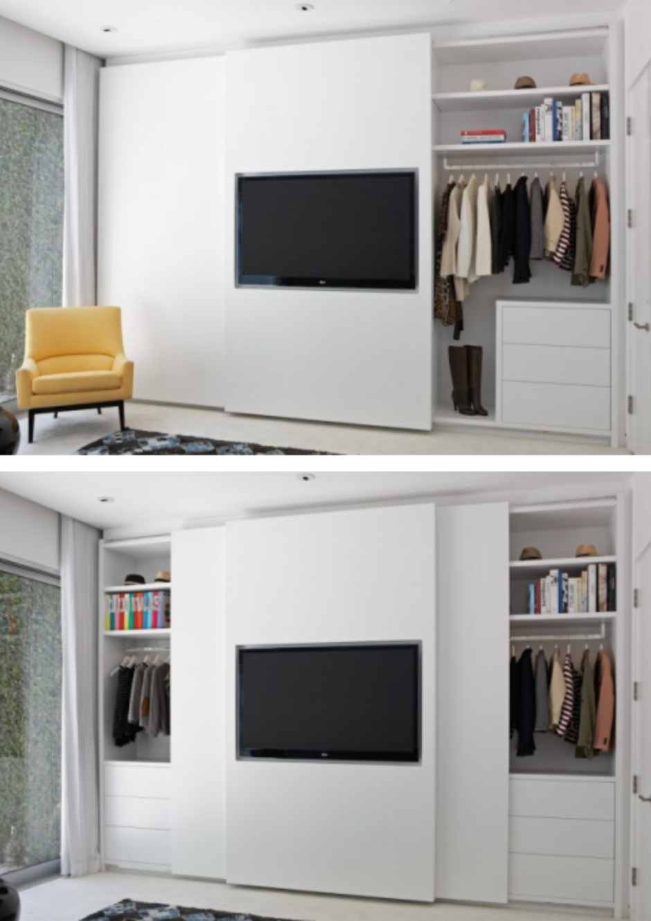 Шкаф купе с телевизором
