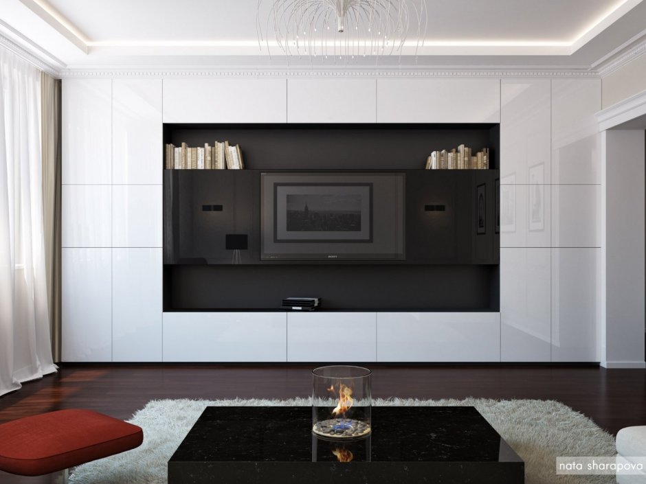 Гостиная со встроенным шкафом