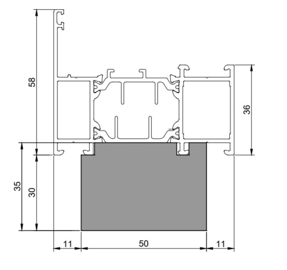 Подставочный профиль Рехау 60