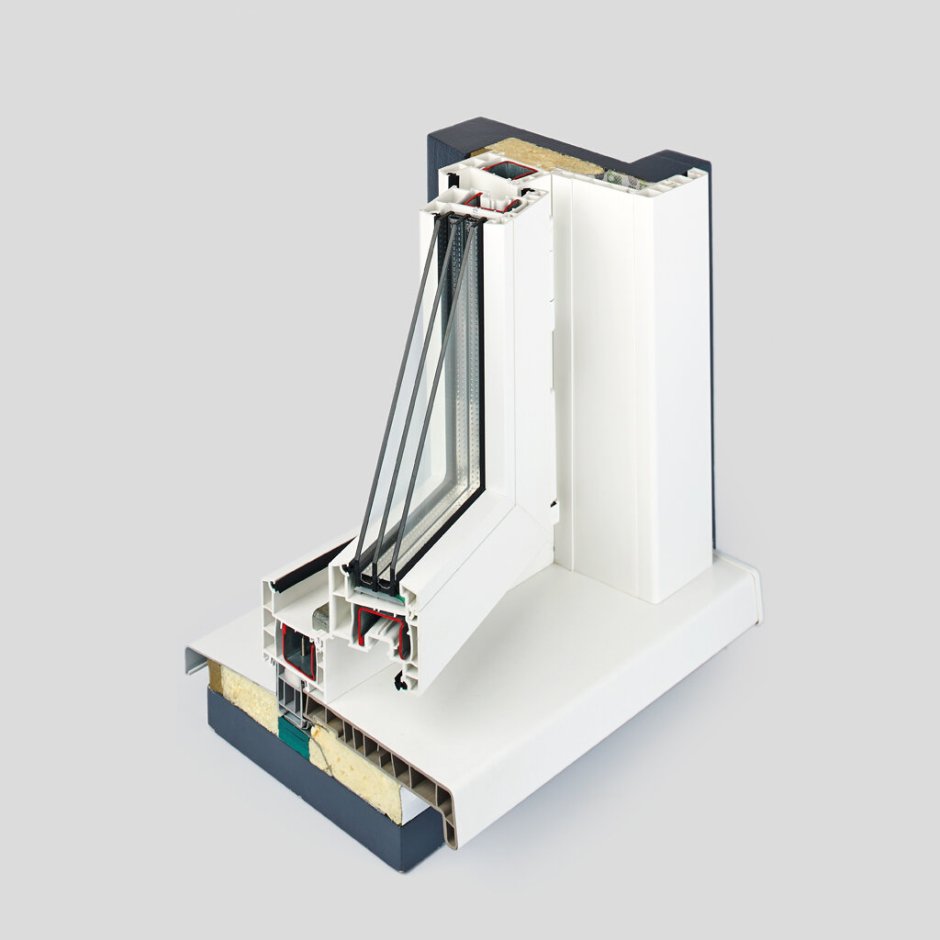 Установка подоконника ПВХ схема