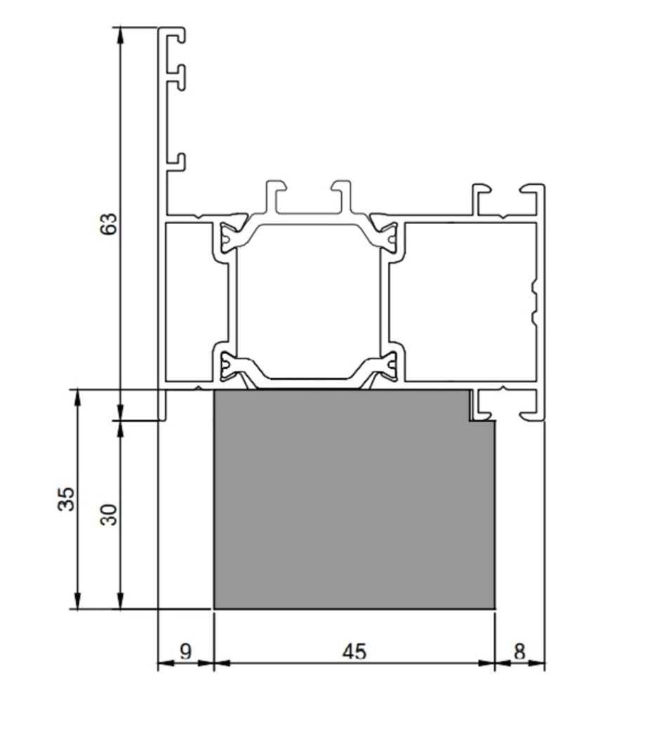 Теплый подставочный профиль Рехау